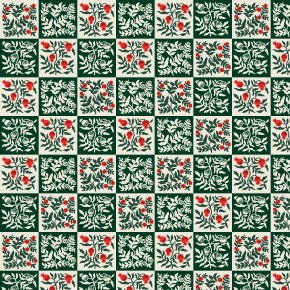 Holiday Classics - Yuletide Floral - Evergreen Fabric - homesewn