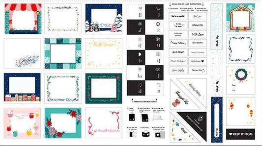 Holiday Quilt Labels Panel - homesewn