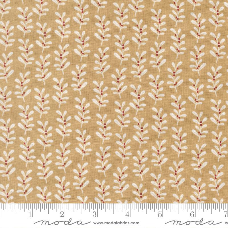 Holly Stripes - Gingerbread - Gingerbread Lane QUILTING COTTON/POPLIN - homesewn