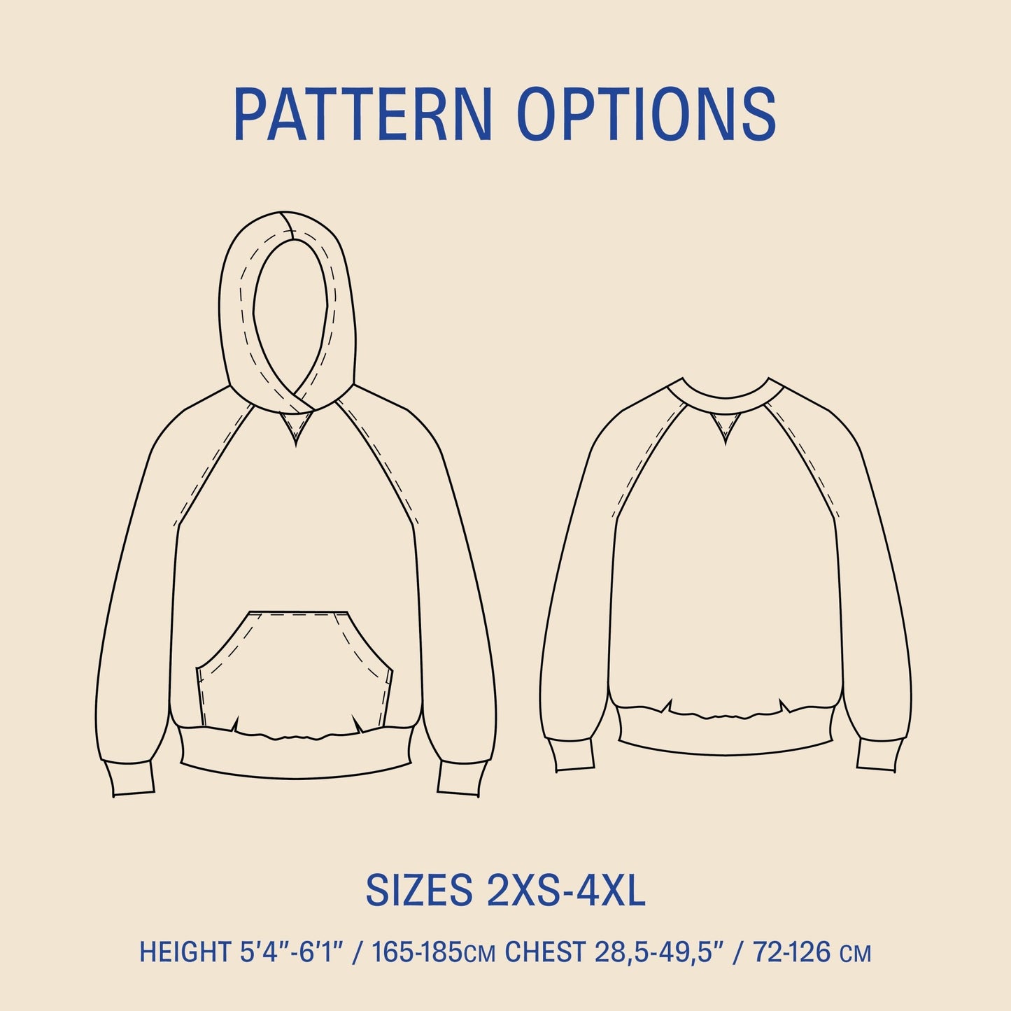 Hoodie Sewing Pattern PDF DOWNLOAD - homesewn