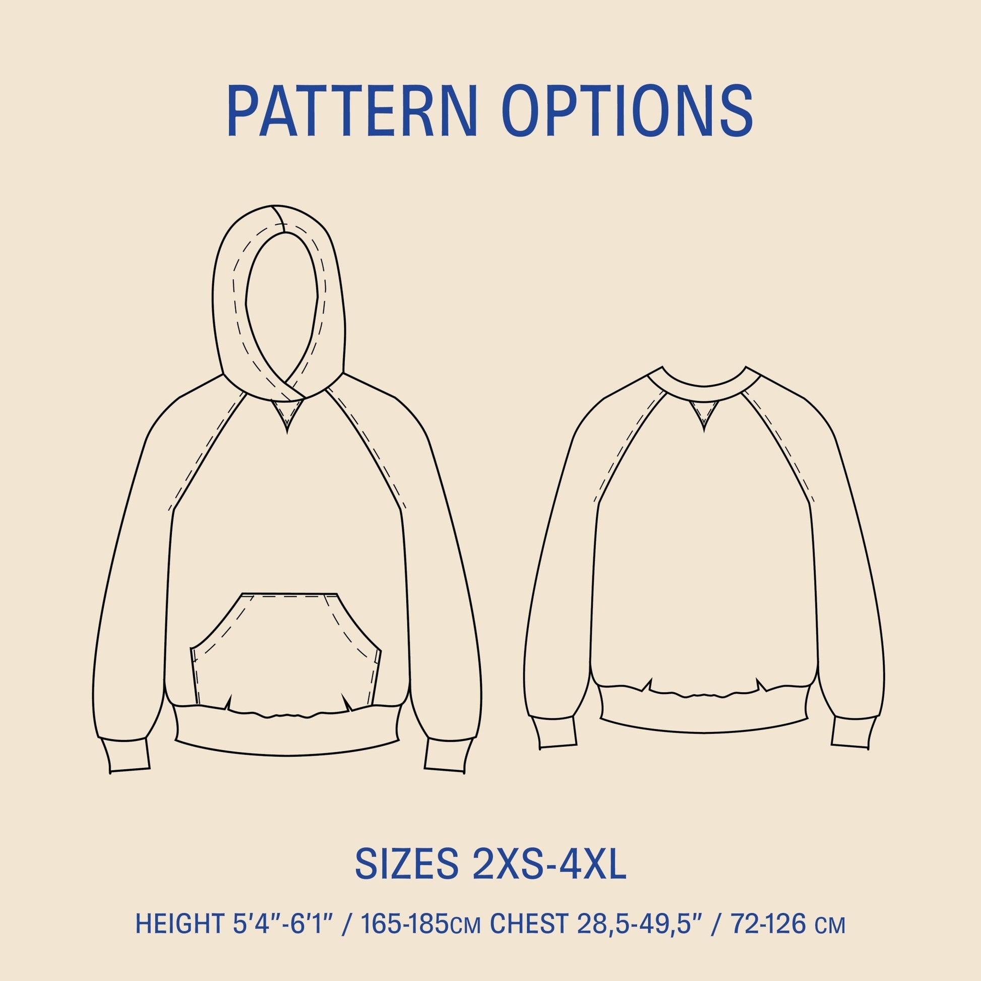 Hoodie Sewing Pattern PDF DOWNLOAD - homesewn