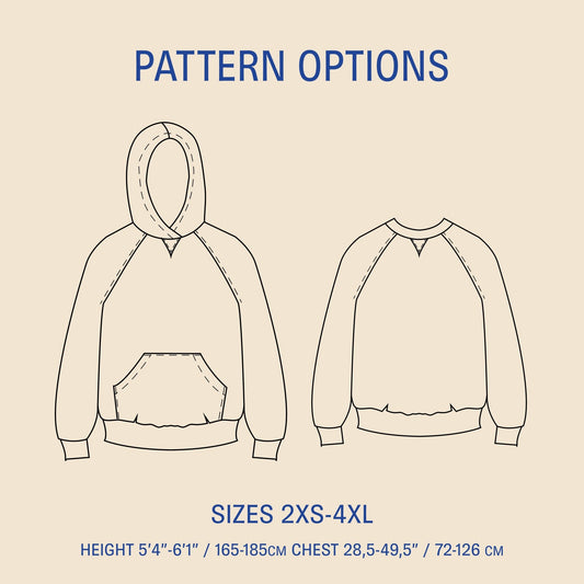 Hoodie Sewing Pattern PDF DOWNLOAD - homesewn