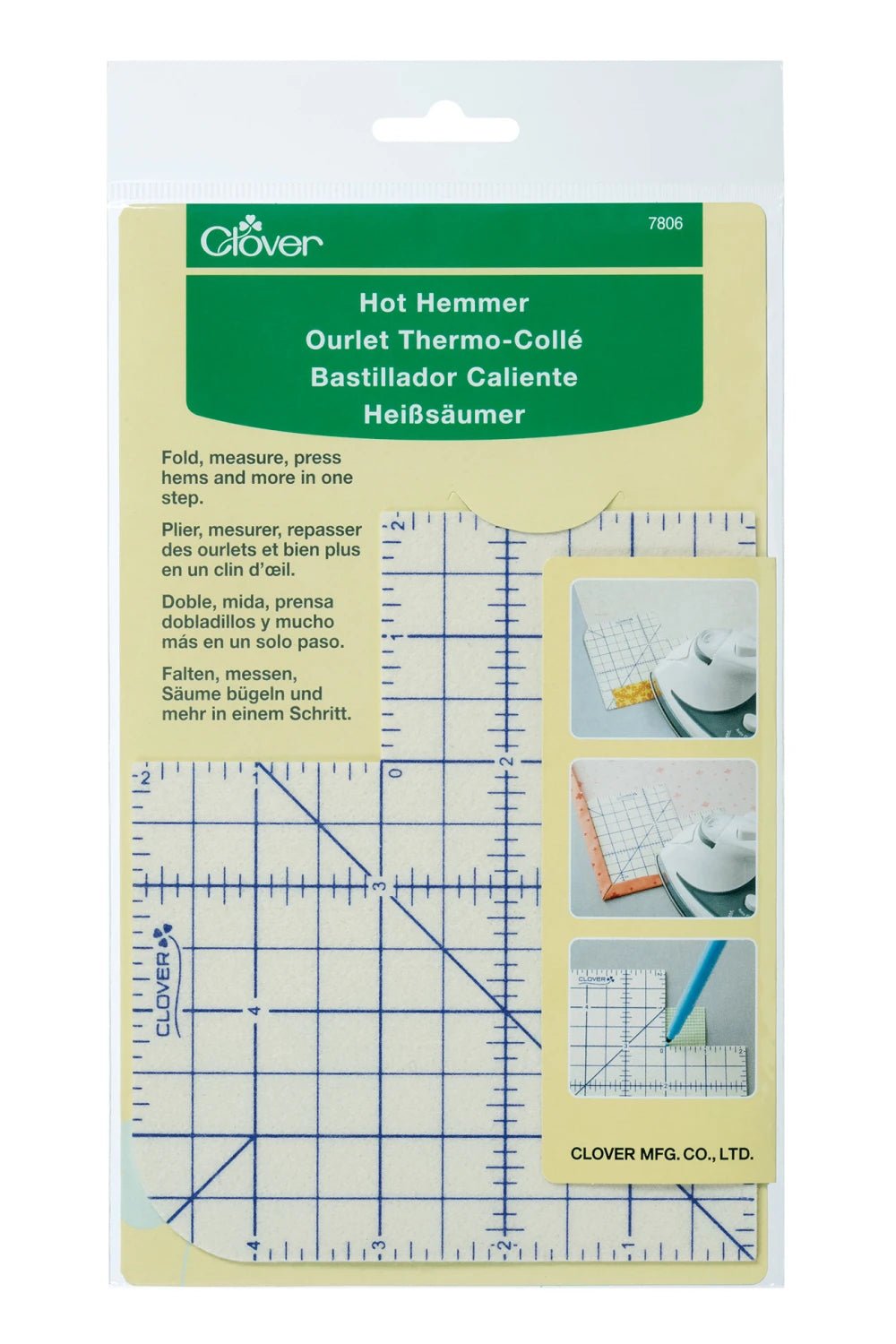 Hot Hemmer Ruler Pressing Tool - homesewn