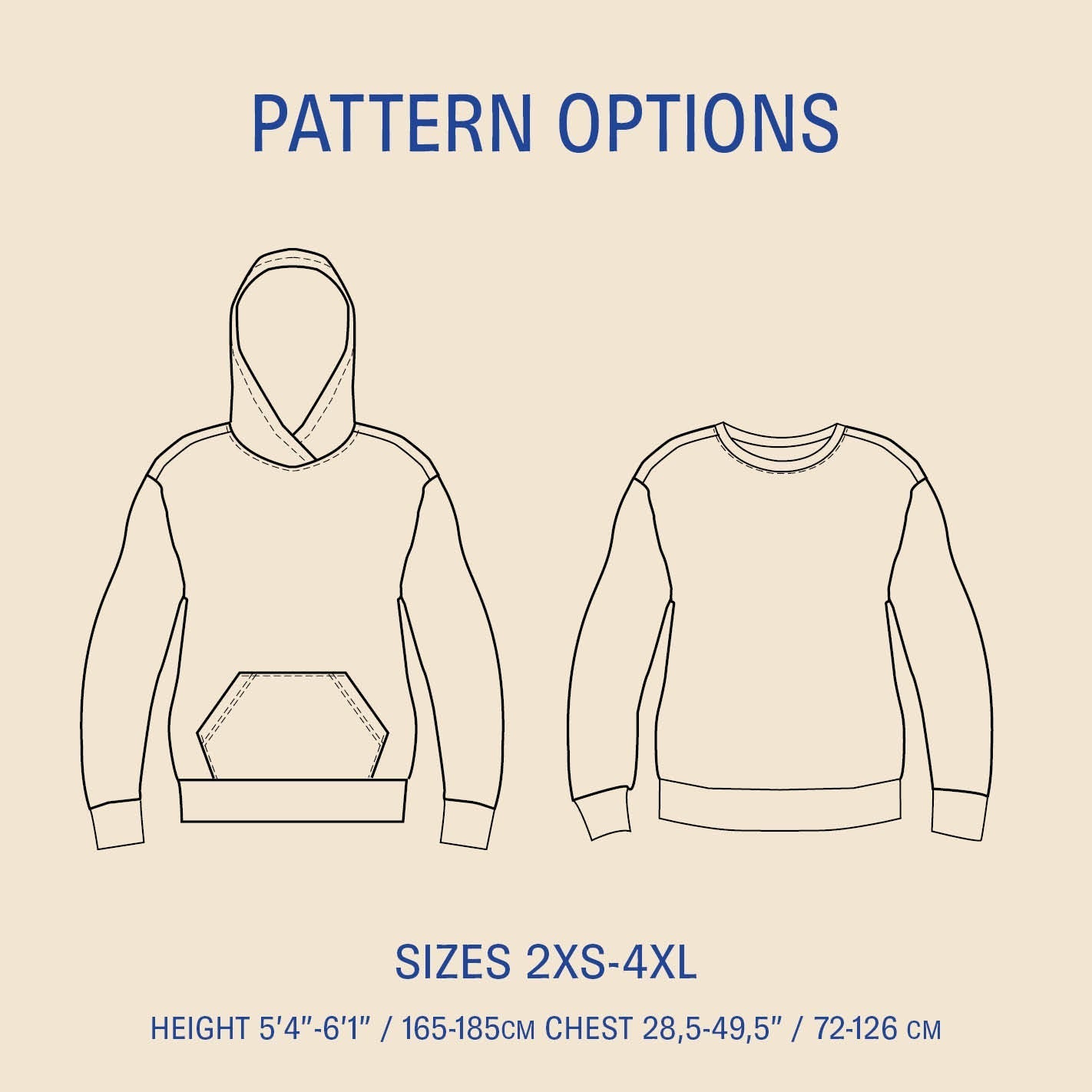 Hubert Hoodie sewing pattern PDF DOWNLOAD - homesewn