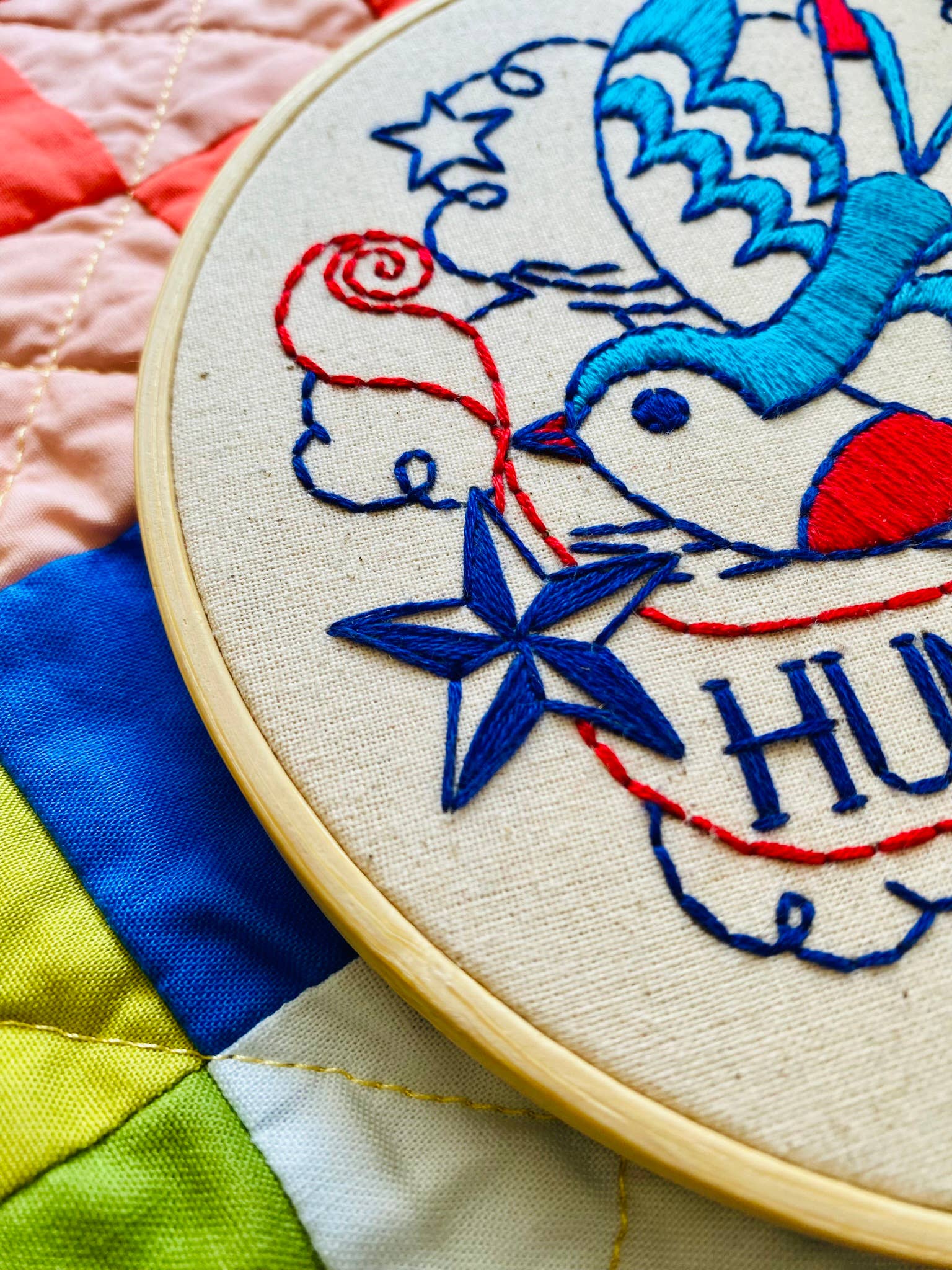 Hunky Dory Complete Embroidery Kit - homesewn