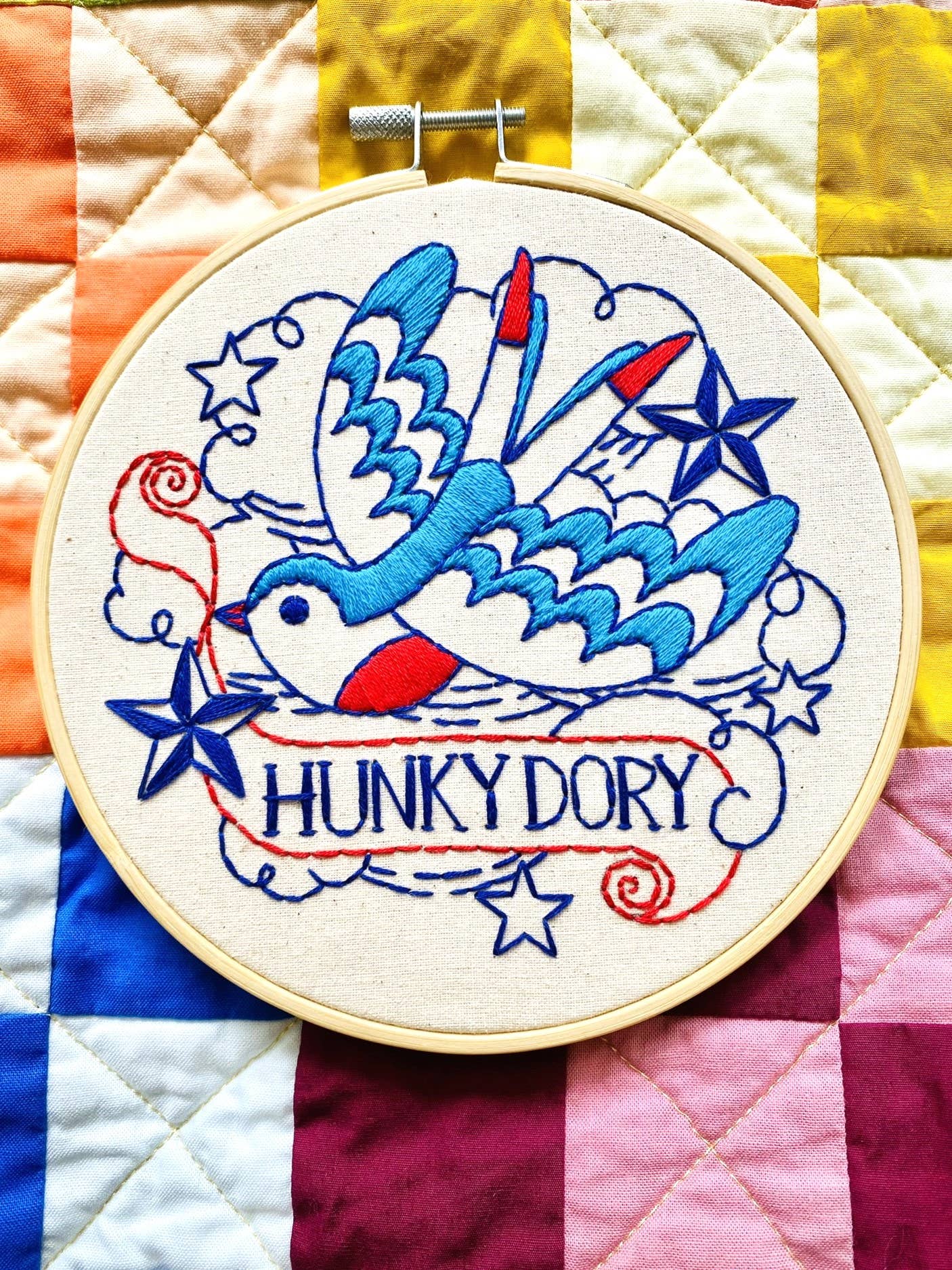 Hunky Dory Complete Embroidery Kit - homesewn
