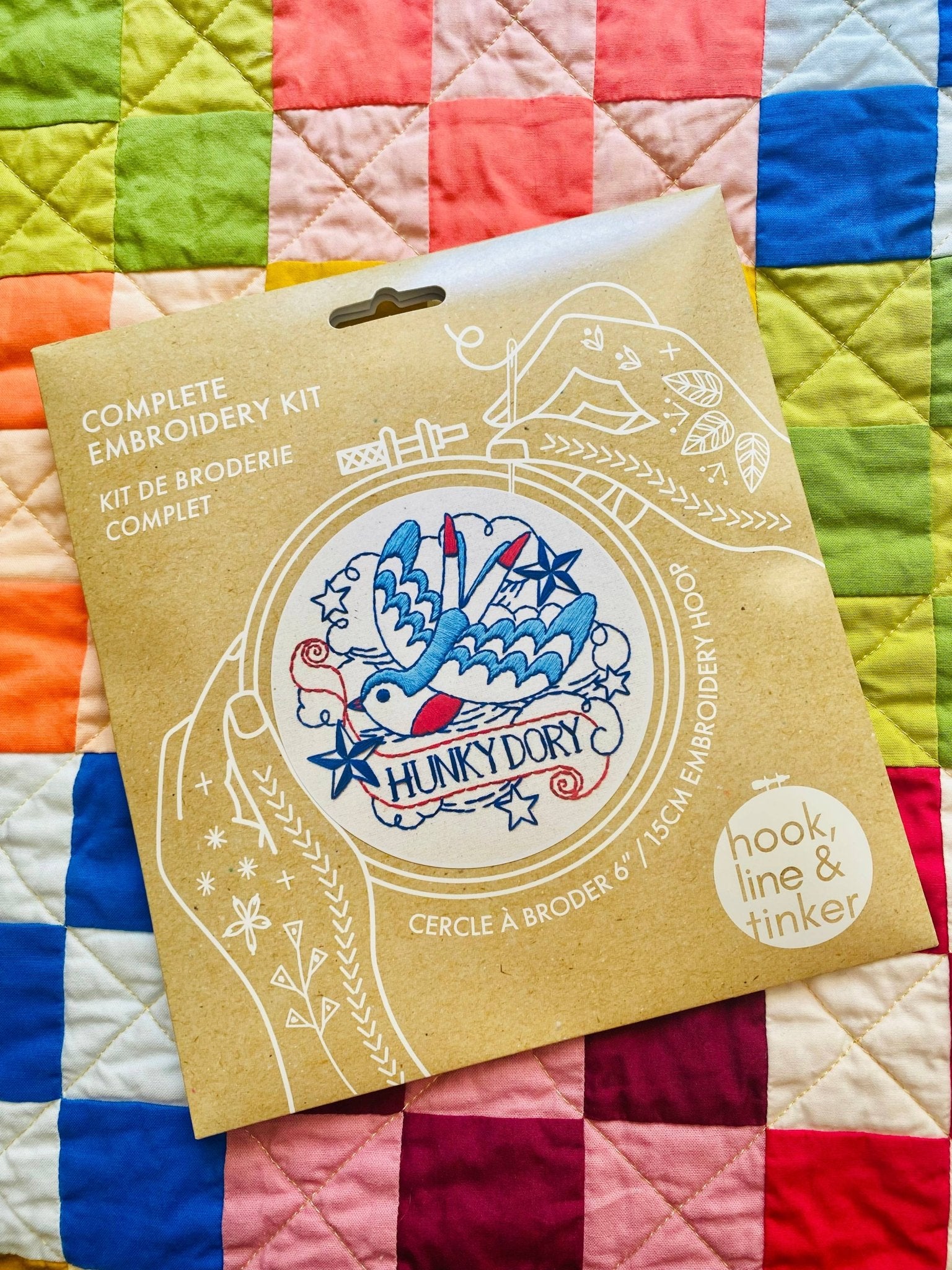 Hunky Dory Complete Embroidery Kit - homesewn