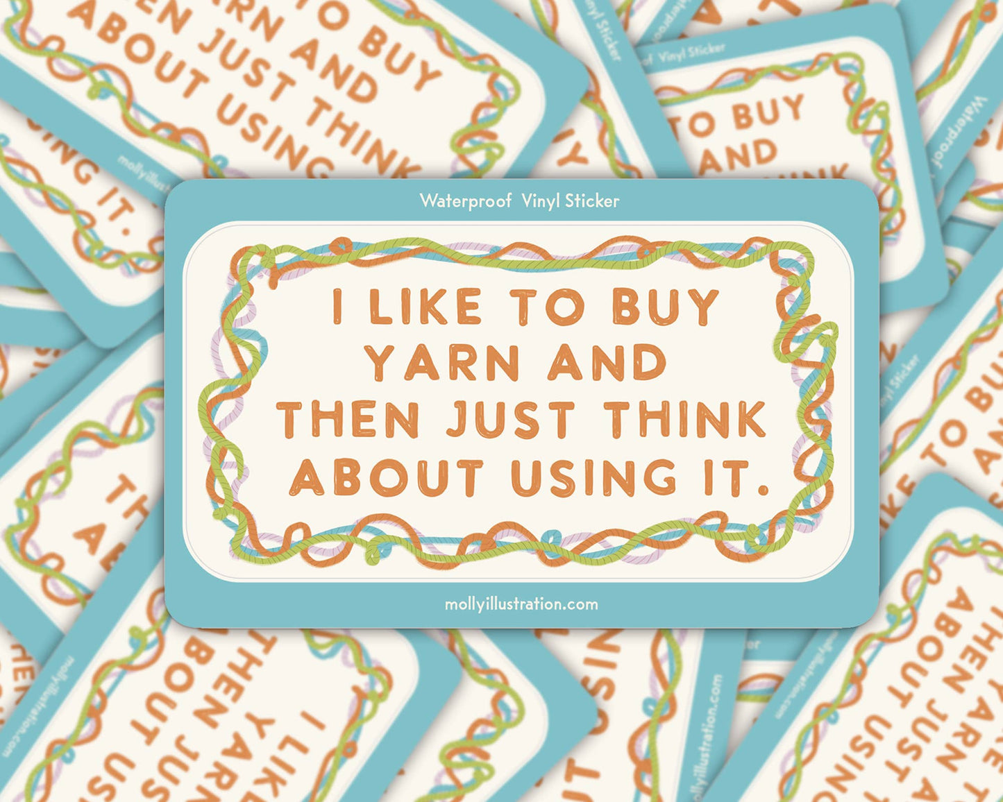 I Like to Buy Yarn Waterproof Vinyl Sticker - homesewn