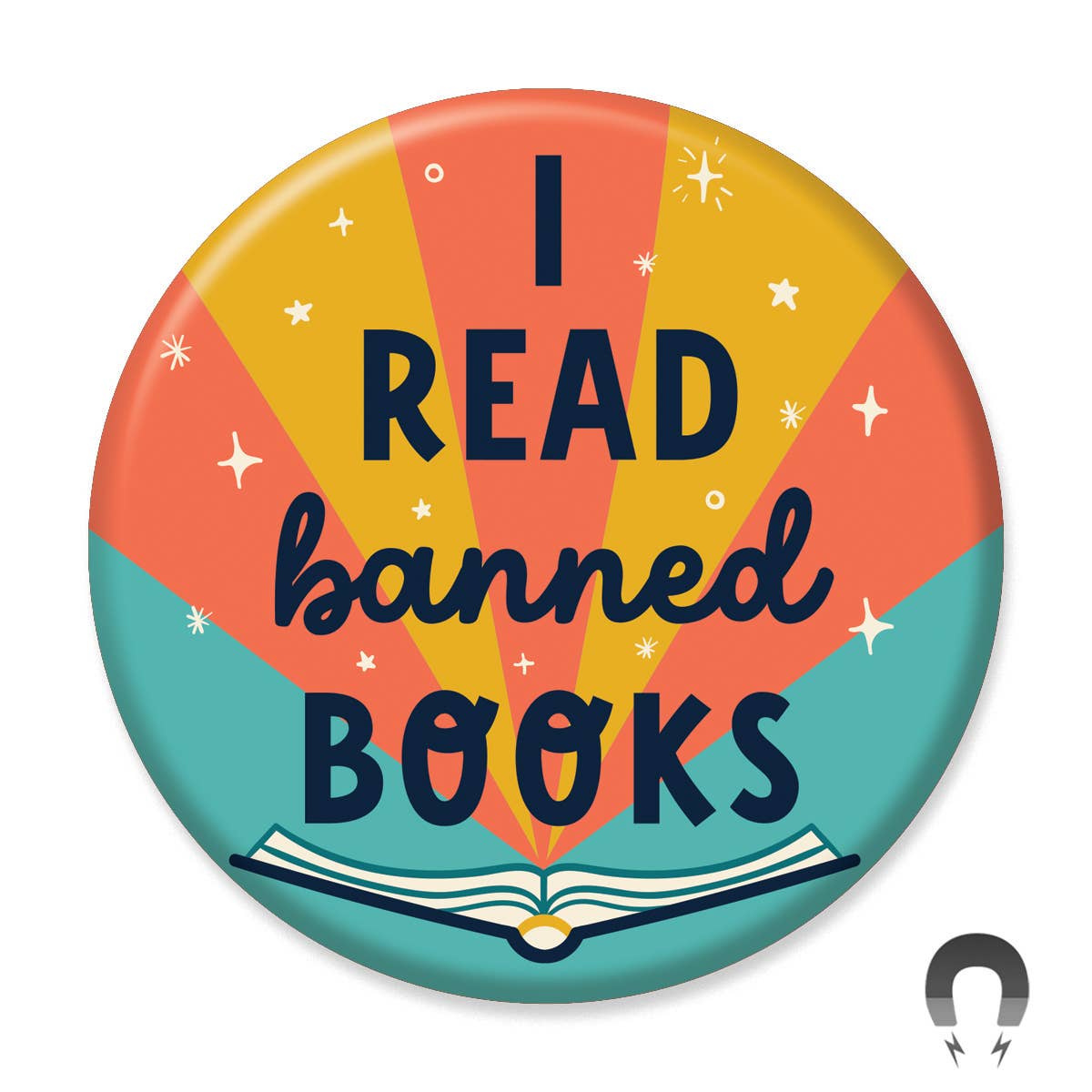 I Read Banned Books Magnet - homesewn