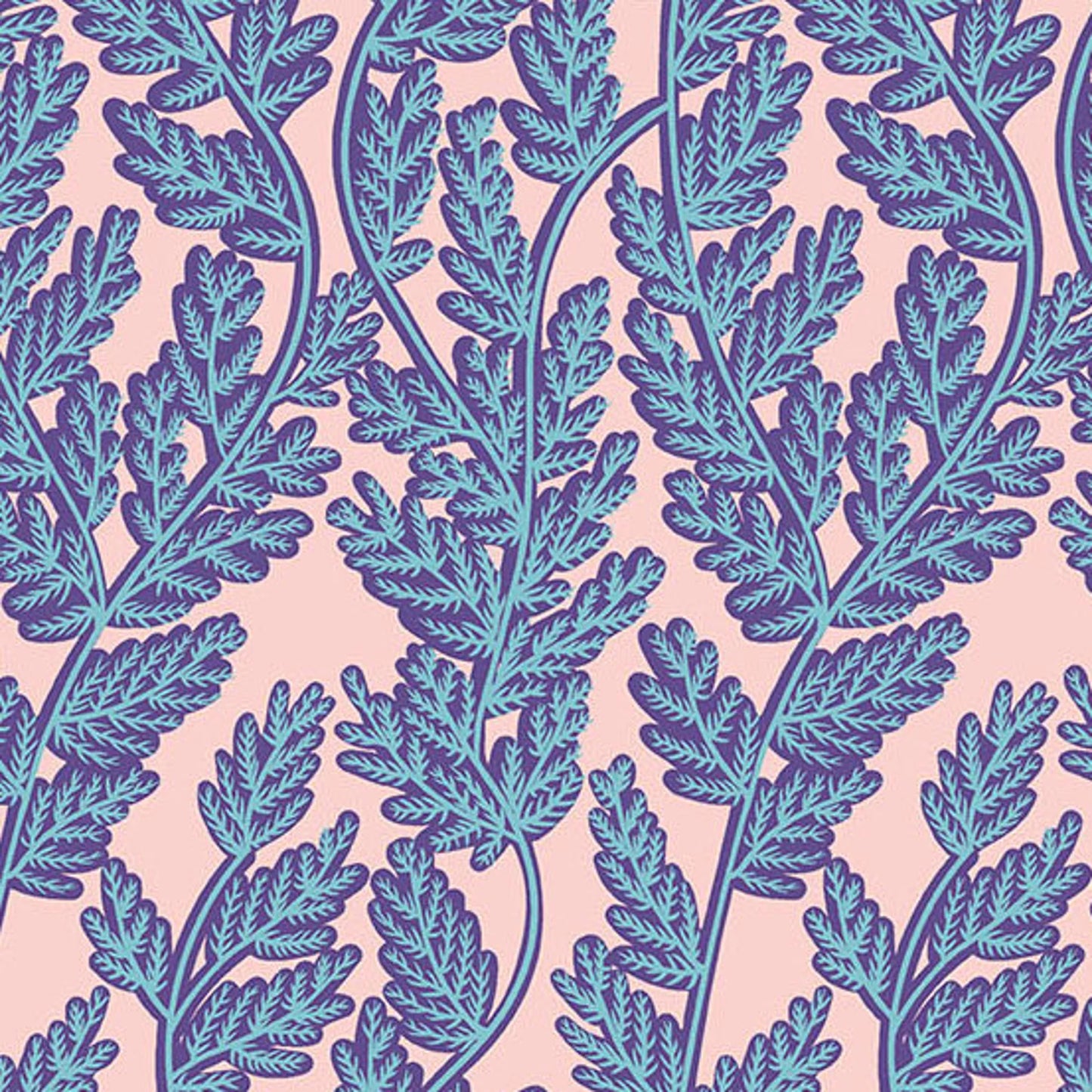Chonky Ferns - Blue - Oracle - homesewn