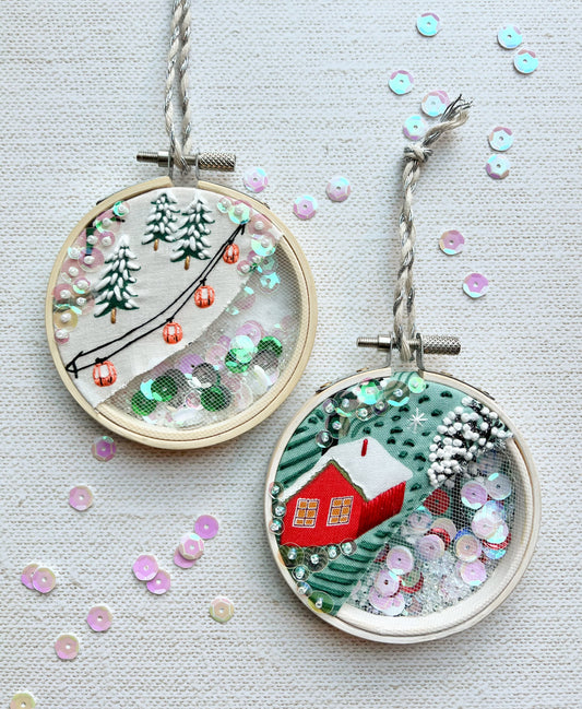 Holiday Mixed Media Embroidery Workshop with Cut Click Sew - homesewn