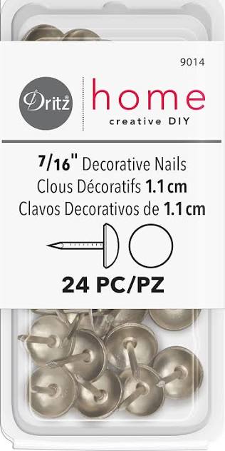 Decorative Upholstery Tacks - 7/16in Nickel Smooth