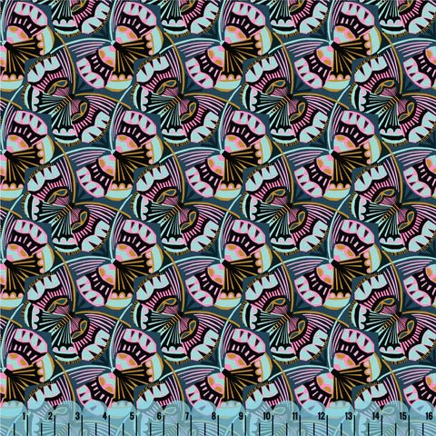 In A Flutter - Nightfall - ORGANIC Cotton Rayon Blend - homesewn