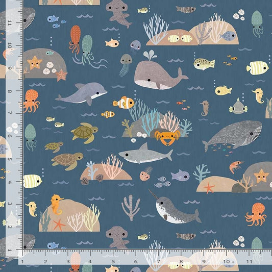 Into the Deep - Marlin - Beyond the Sea - QUILTING COTTON/POPLIN - homesewn
