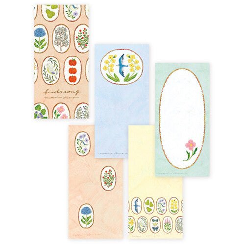 Ippitsusen Vertical Notepad - Birds Song - homesewn