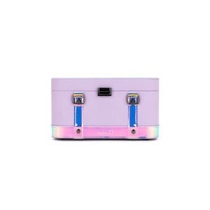 Iridescent Glow Vinyl Maker's Train Case - homesewn