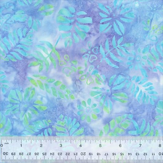 Iris Beauty - Tropical Leaves - Batik Cotton Fabric - homesewn