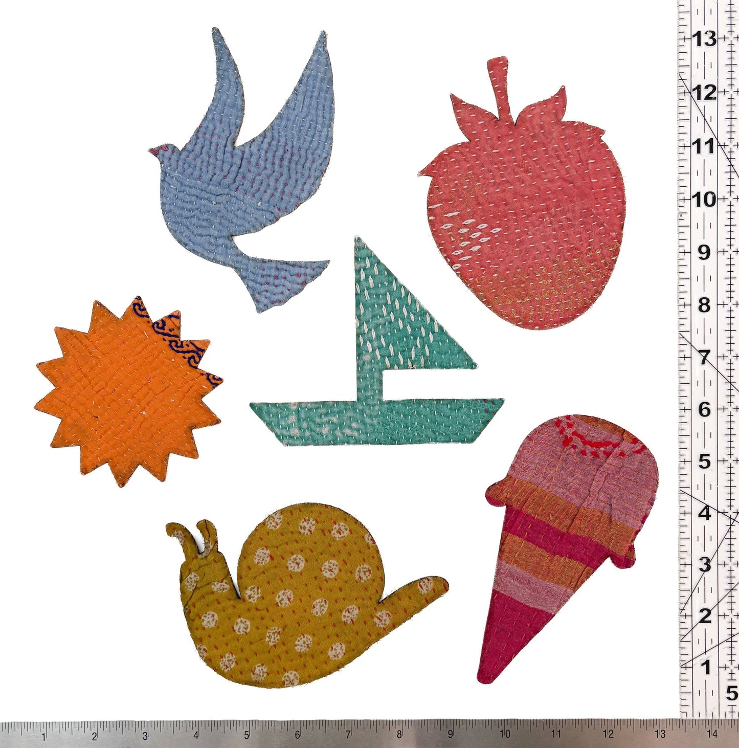 Iron - on Kantha Patches - Medium - homesewn