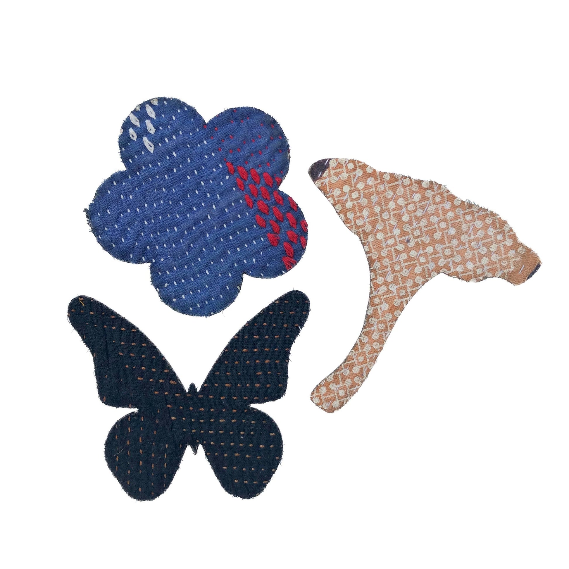 Iron - on Kantha Patches - Small - homesewn