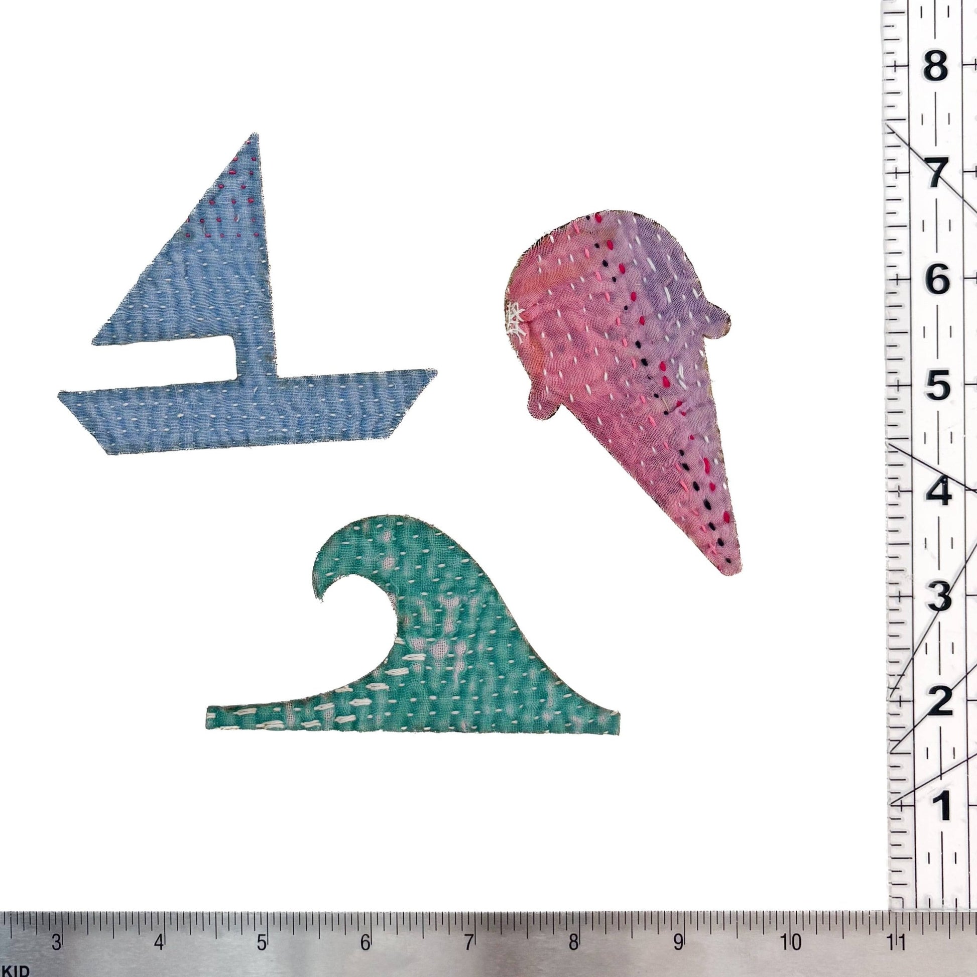 Iron - on Kantha Patches - Small - homesewn