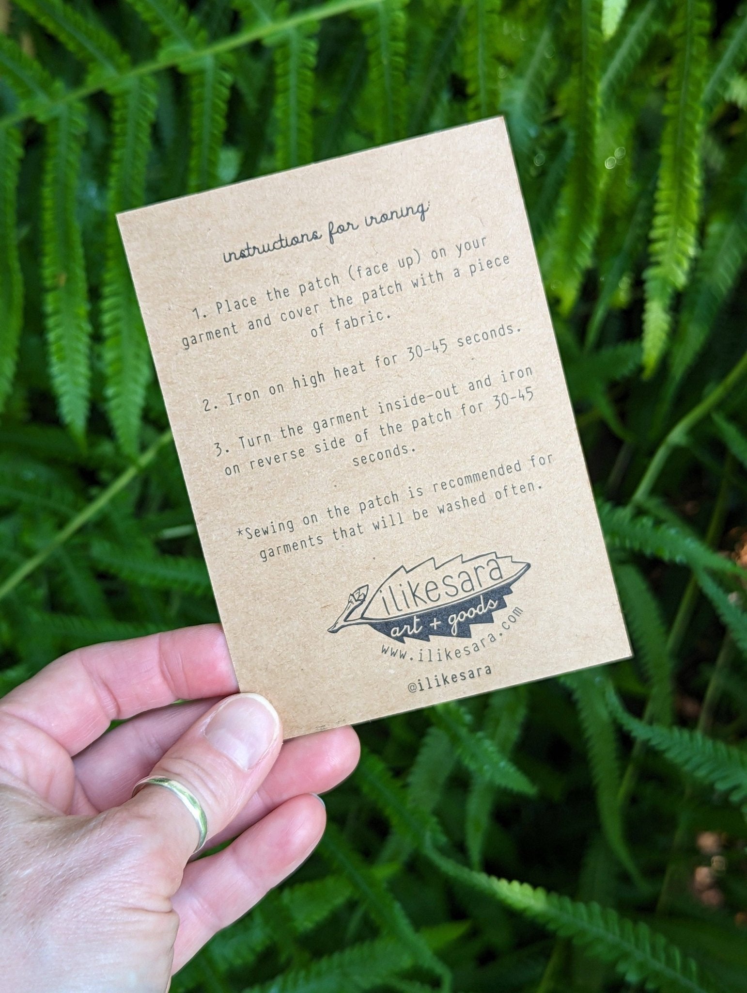 Iron - on patch | leaf 3 pack - green - homesewn