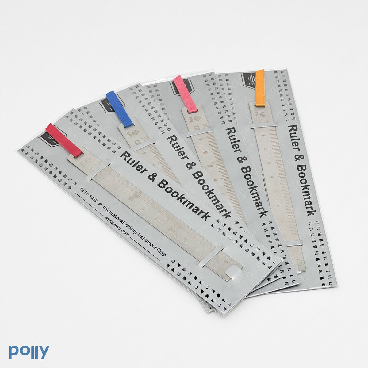 IWI Ruler Bookmark - slim stainless steel bookmark with 10 cm ruler edge