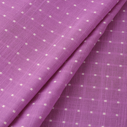 Jacquard Woven Prewashed Cotton Fabric - Lilac - homesewn
