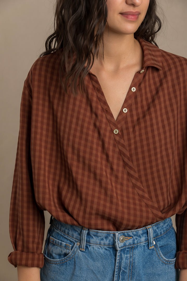 Jane cross front shirt PDF DOWNLOAD - homesewn