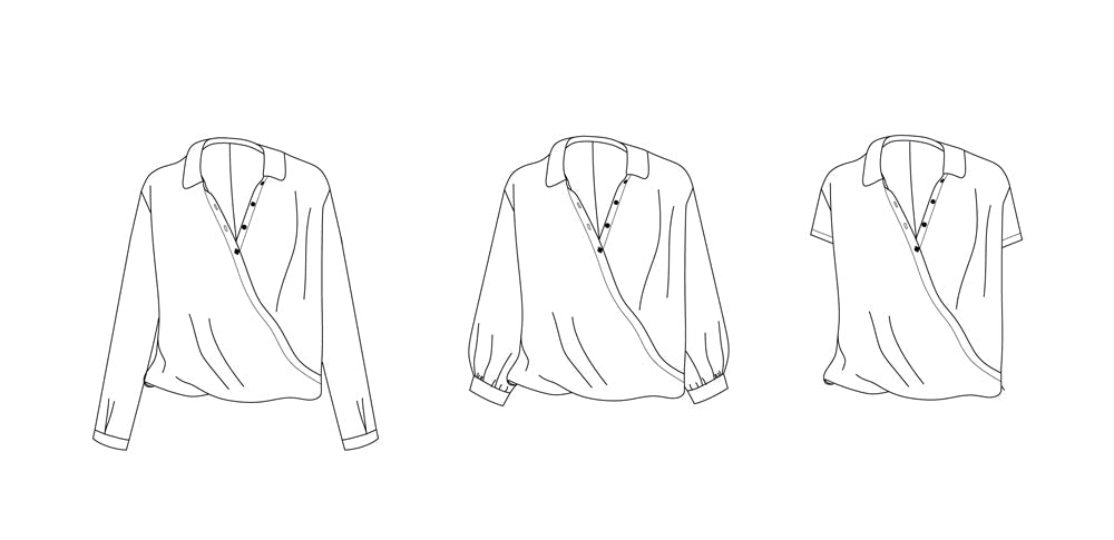 Jane cross front shirt PDF DOWNLOAD - homesewn