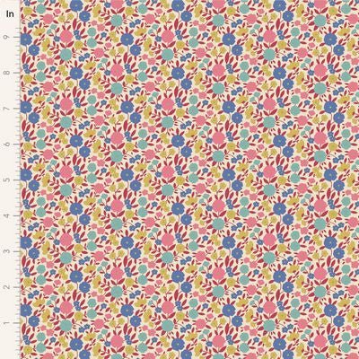 Janice Red - Wallflower Tilda QUILTING COTTON - homesewn