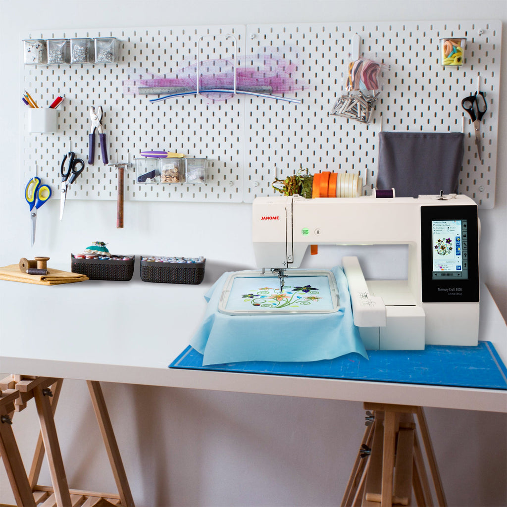 Janome Memory Craft 500E Limited Edition touchscreen and accessories - homesewn