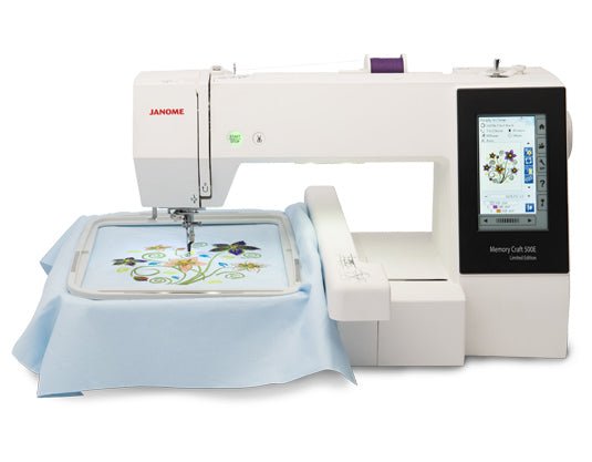 Janome Memory Craft 500E Limited Edition embroidery machine - homesewn