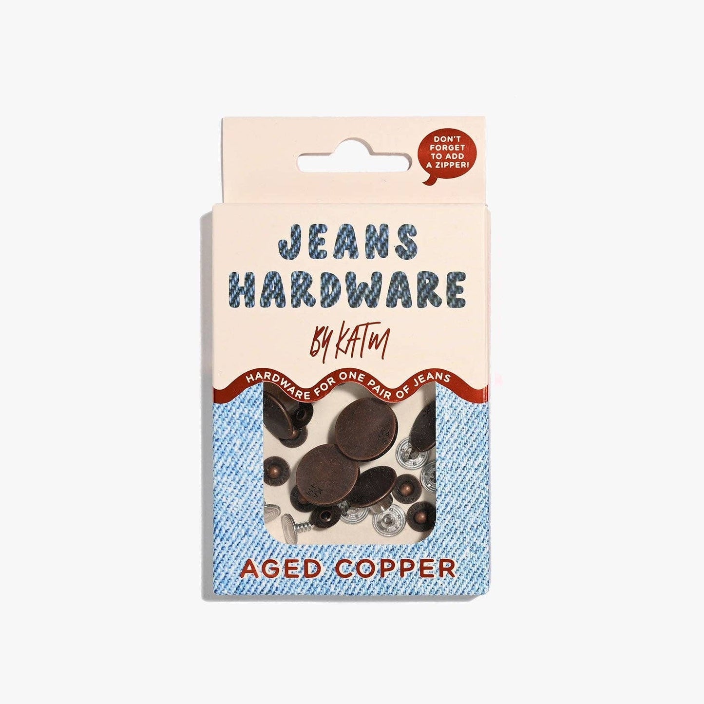 Jeans Hardware Kit | Aged Copper - homesewn