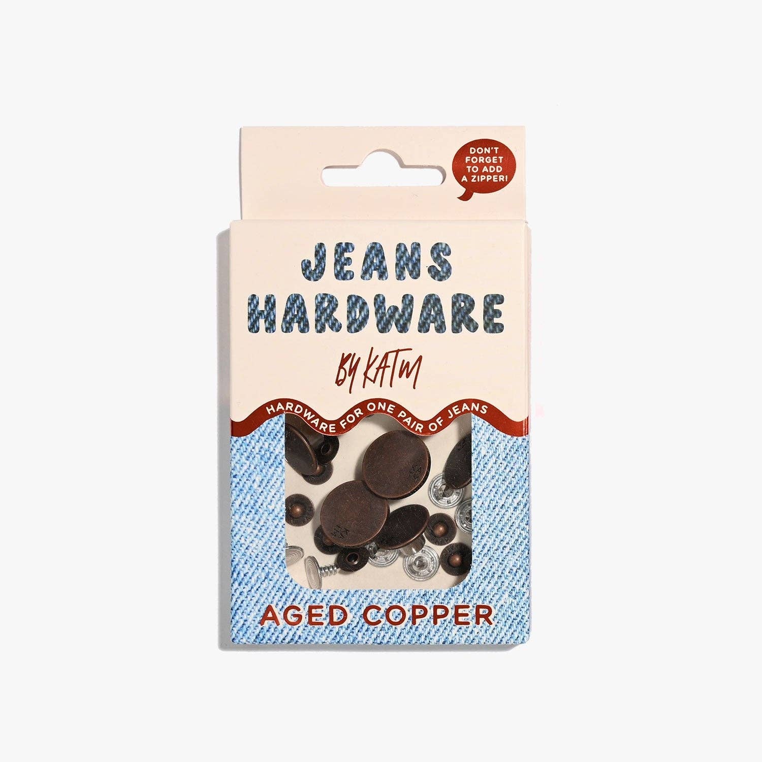 Jeans Hardware Kit | Aged Copper - homesewn