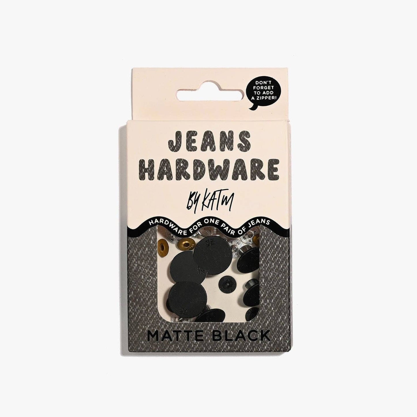 Jeans Hardware Kit | Matte Black - homesewn