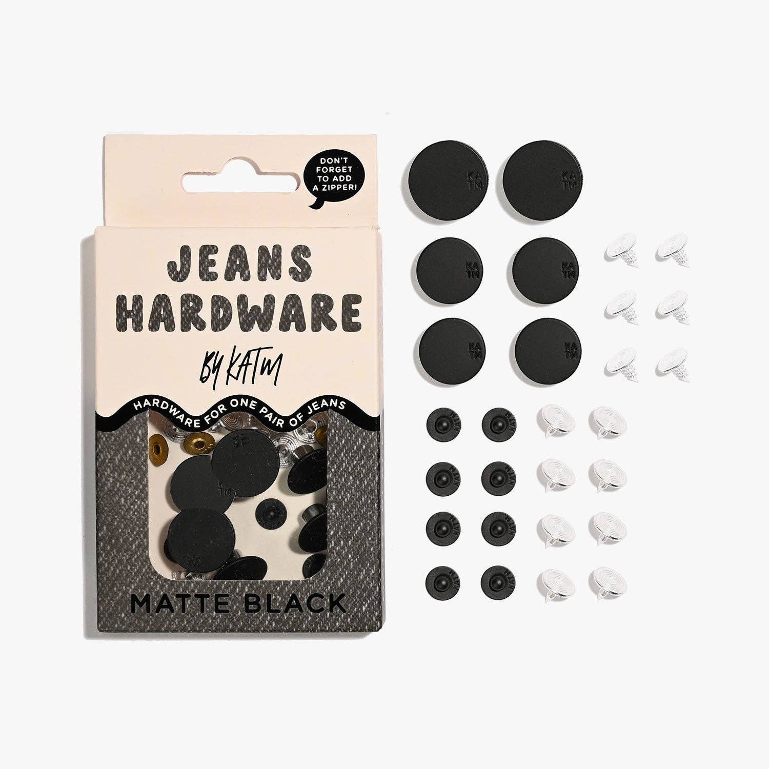 Jeans Hardware Kit | Matte Black - homesewn