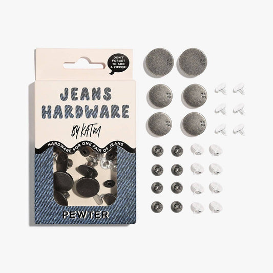 Jeans Hardware Kit | Pewter - homesewn