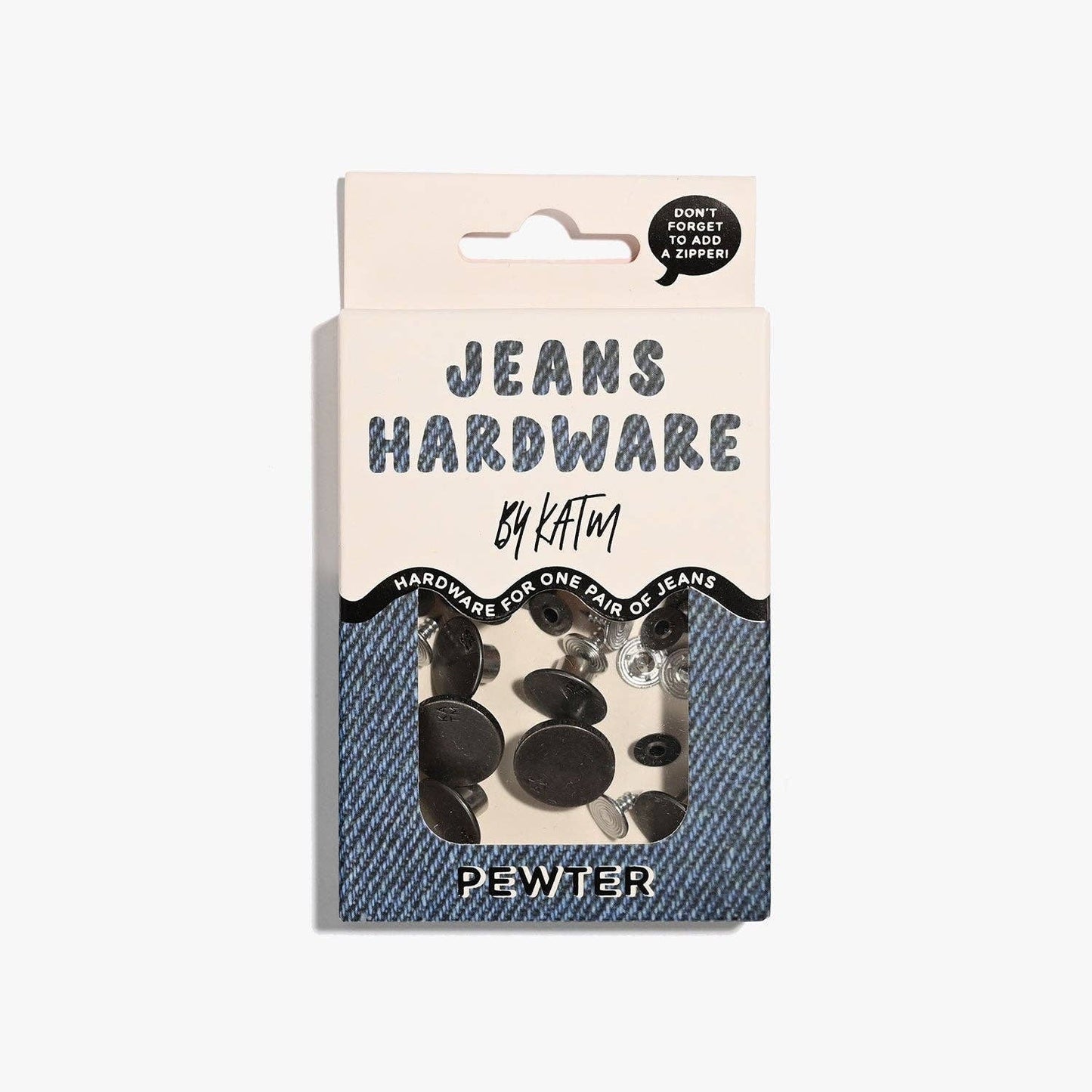 Jeans Hardware Kit | Pewter - homesewn