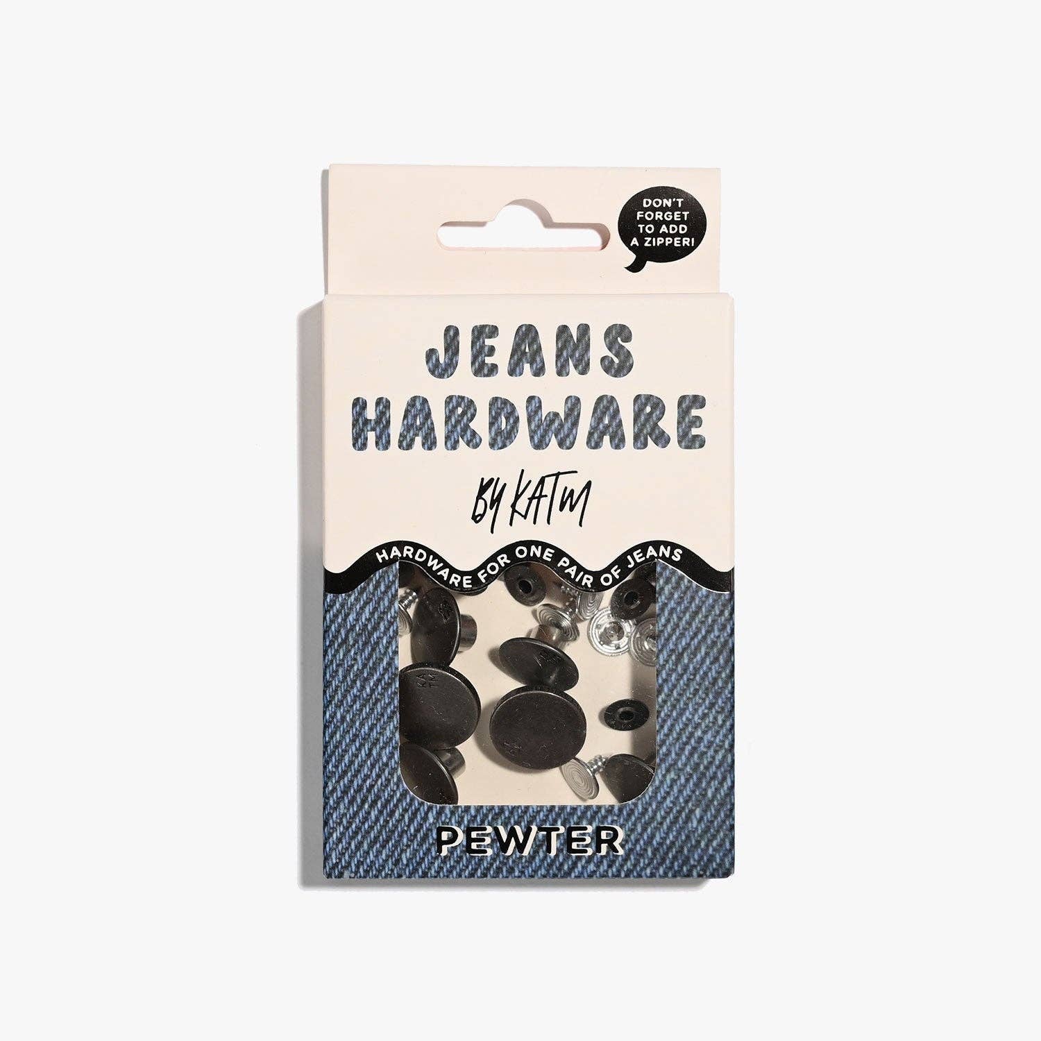 Jeans Hardware Kit | Pewter - homesewn