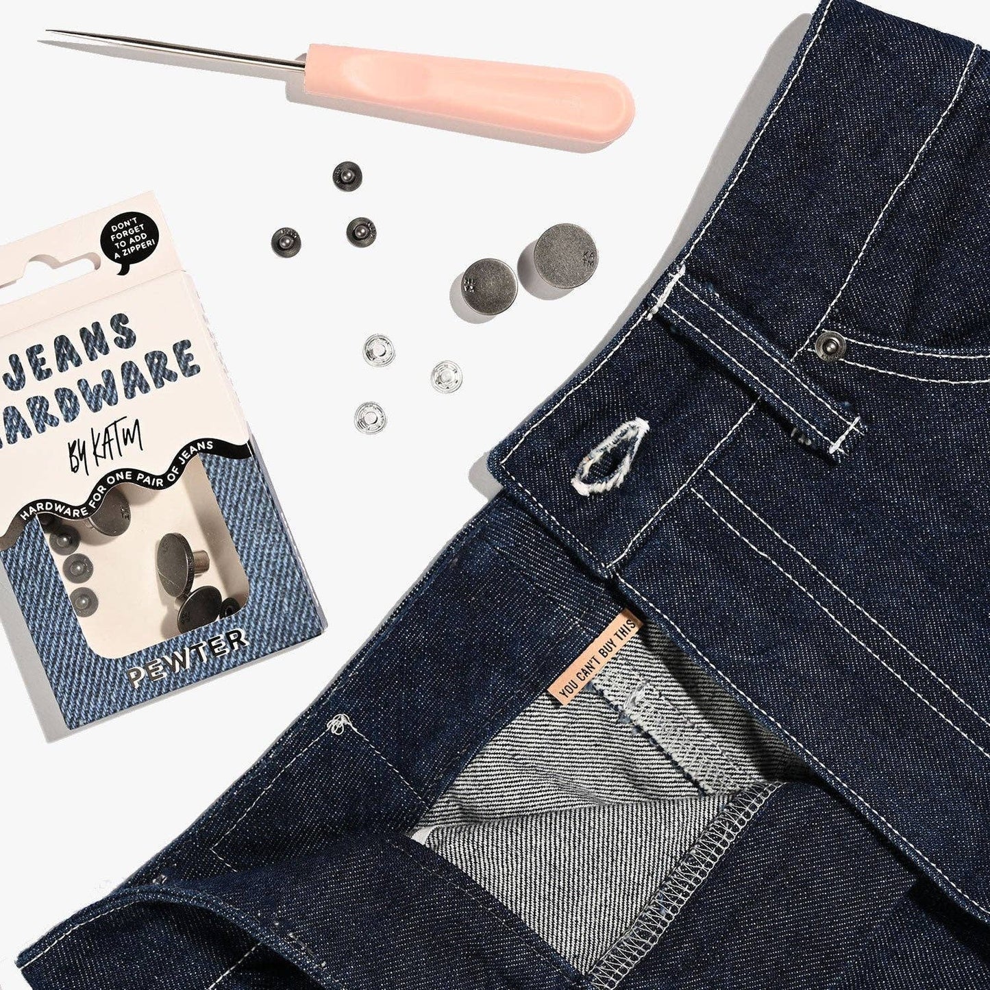 Jeans Hardware Kit | Pewter - homesewn