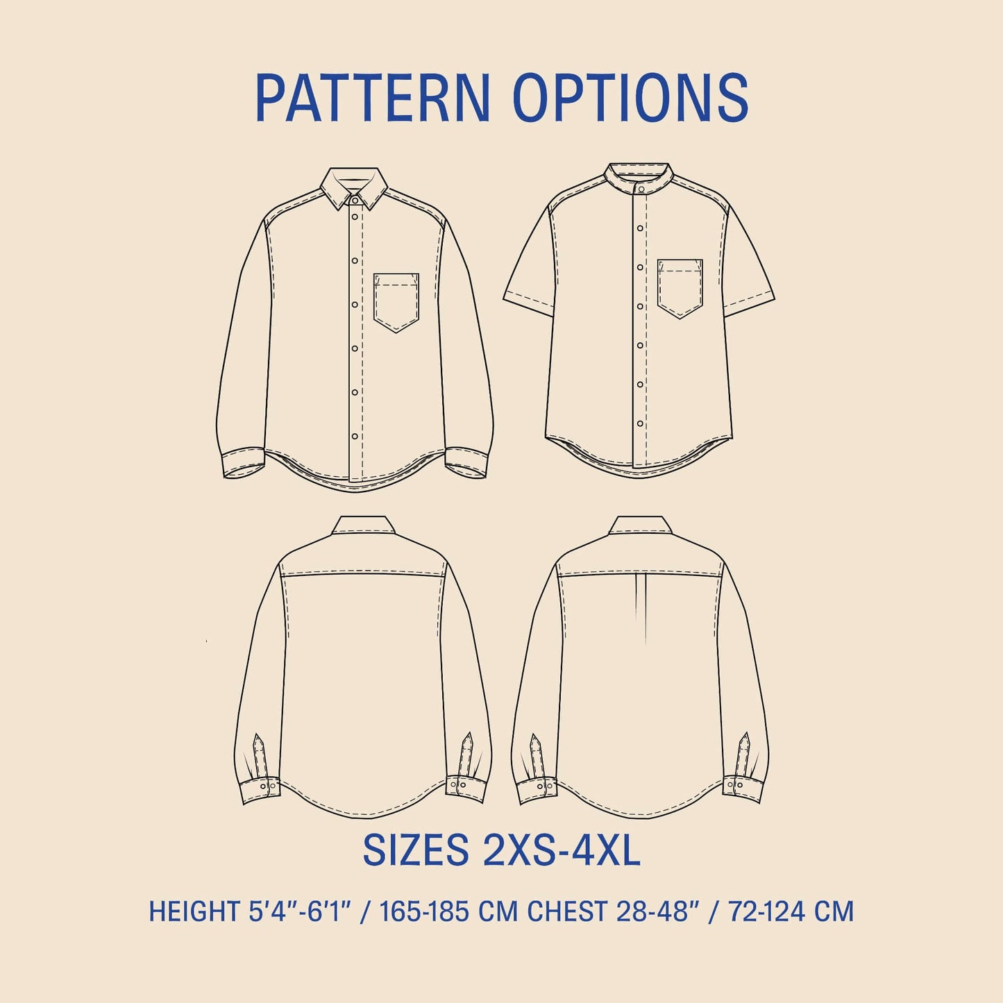 Jensen Shirt sewing pattern PDF DOWNLOAD - homesewn
