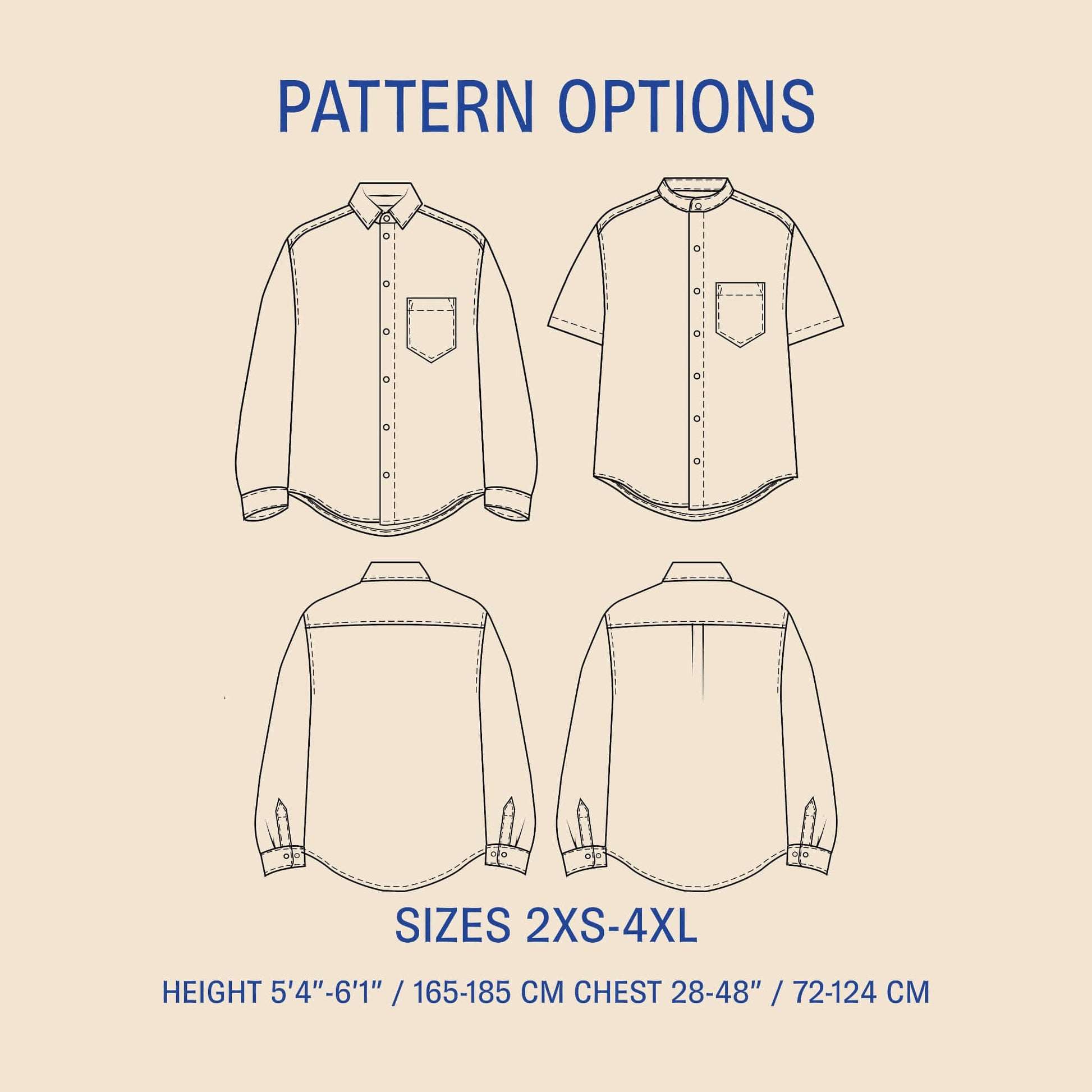 Jensen Shirt sewing pattern PDF DOWNLOAD - homesewn