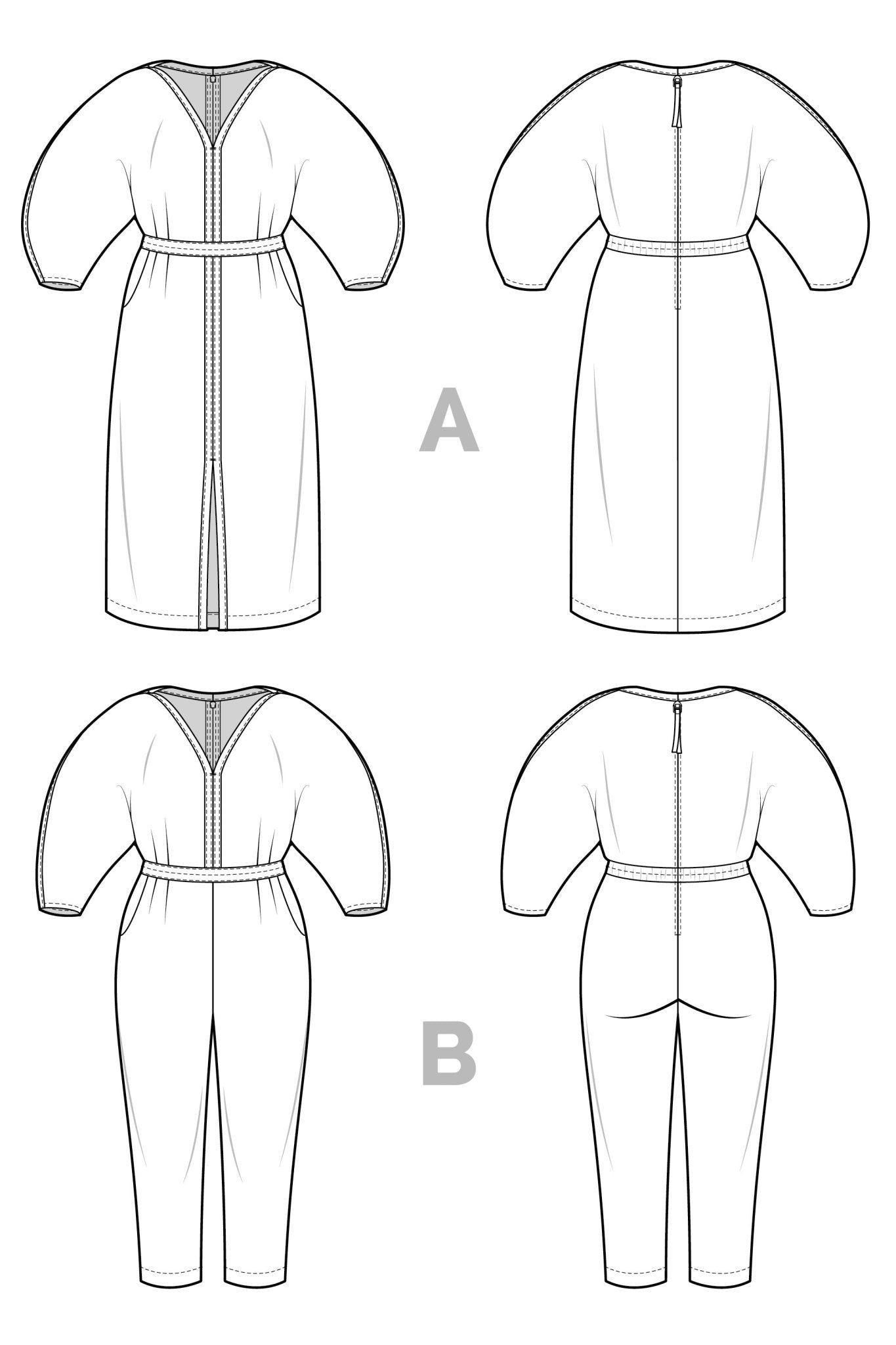 Jo Dress + Jumpsuit Pattern - PDF PATTERN - homesewn