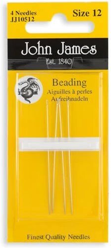 John James Beading Needles - Size 12 (4 ct) - homesewn