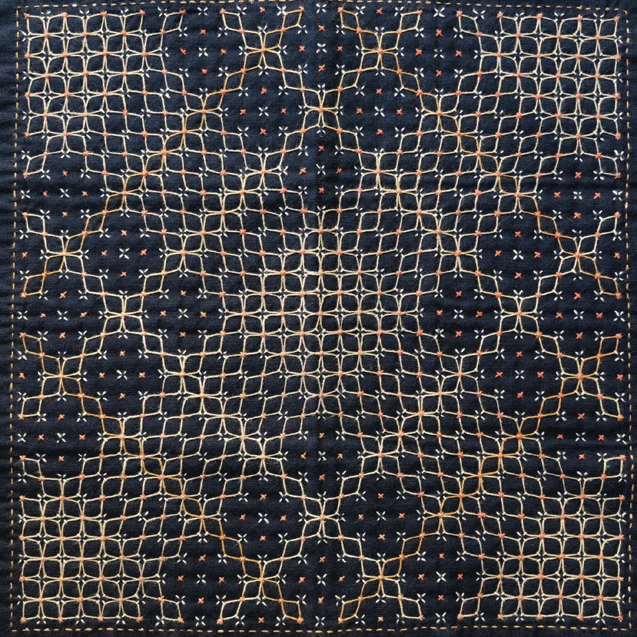 KAREHA sashiko kit - Autumn Leaves (navy)