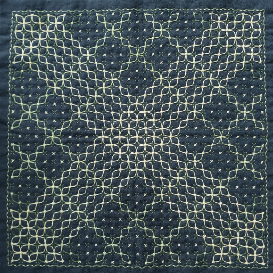 KAREHA sashiko kit - Nandina Flower (navy)