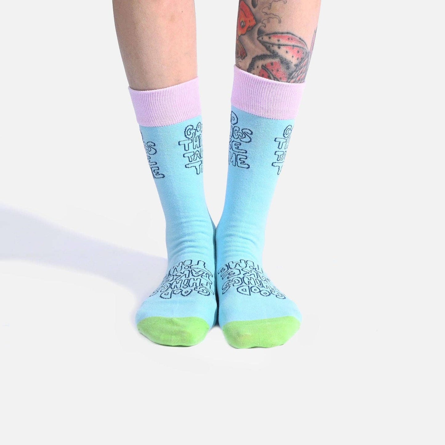 KATM Socks Good Things Take Time - homesewn
