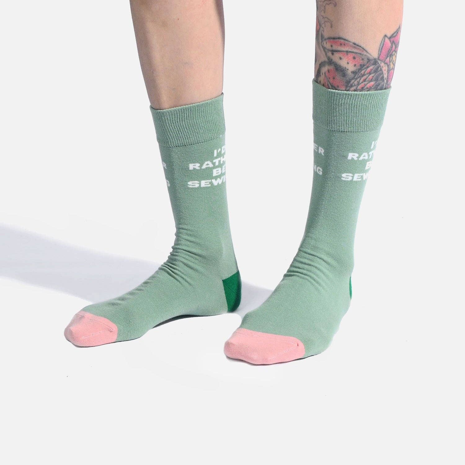 KATM Socks I'd Rather Be Sewing - homesewn