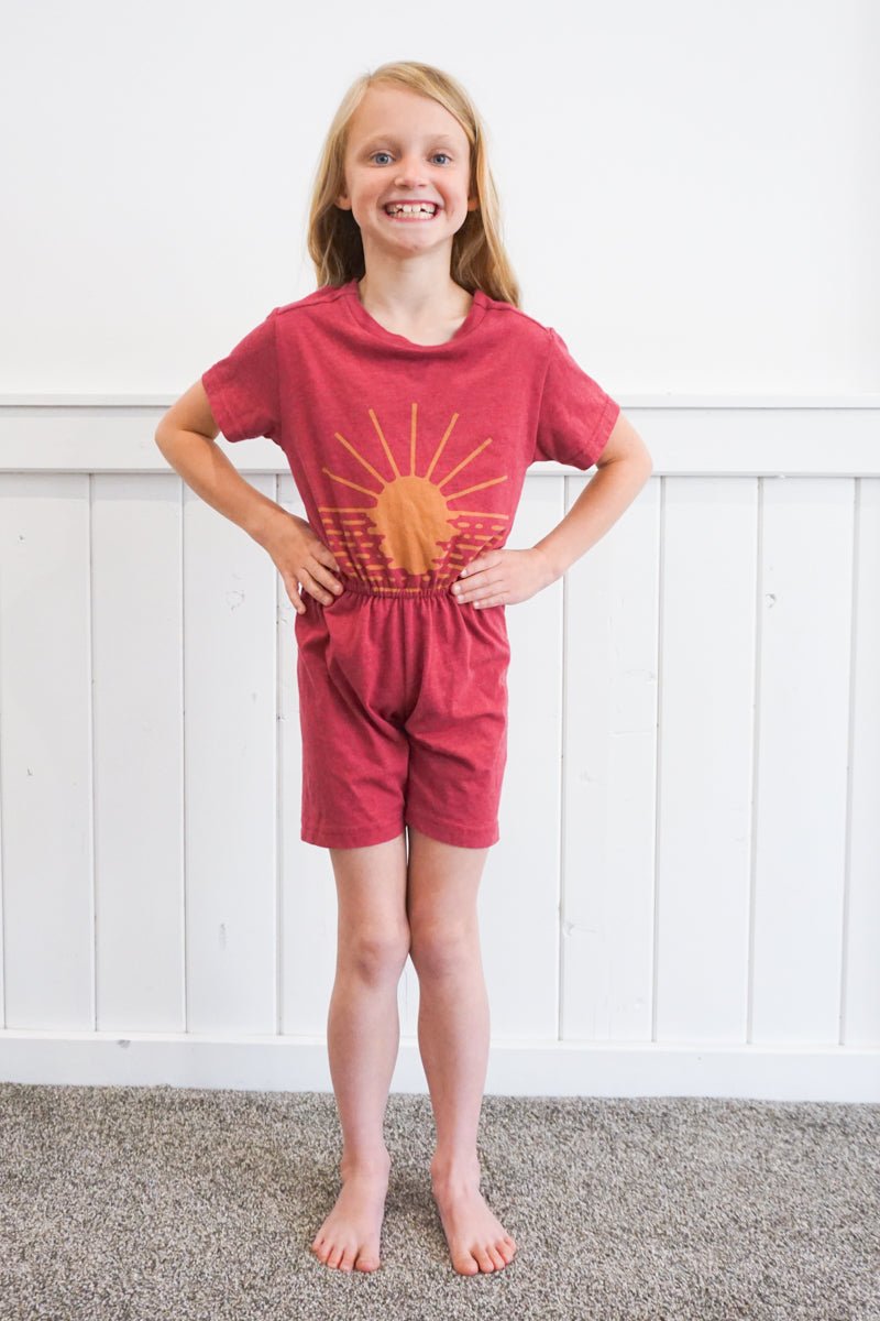 Kid Upcycled T-Shirt Romper and Dress Sewing Pattern - PDF PATTERN - homesewn