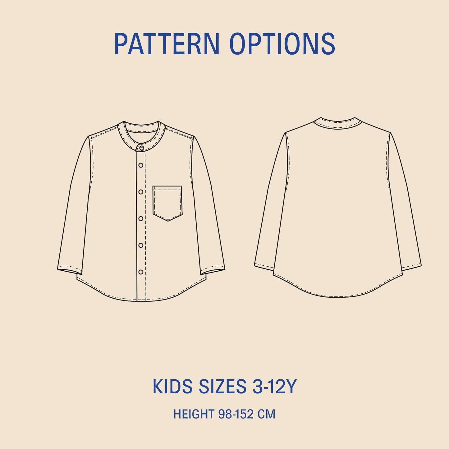 Kids Mini Jensen Shirt sewing pattern PDF DOWNLOAD - homesewn